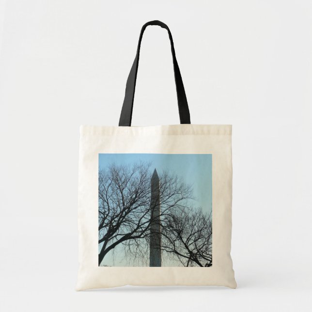 Bolsa Tote Monumento a Washington na paisagem do inverno I (Frente)