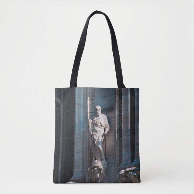 Bolsa Tote Monumento arquitetônico de estátua da Catedral de  (Frente)