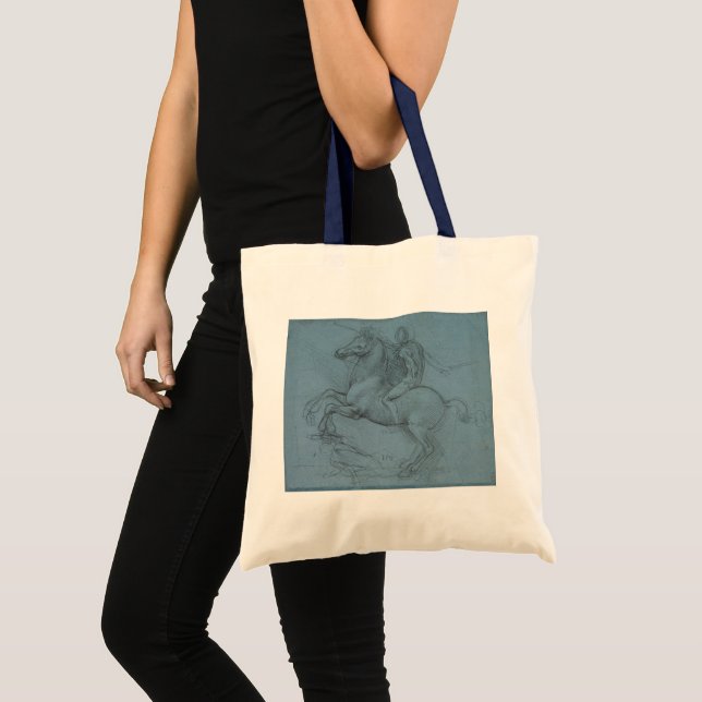 Bolsa Tote Monumento Equestre (estudo) de Leonardo da Vinci (Frente (produto))