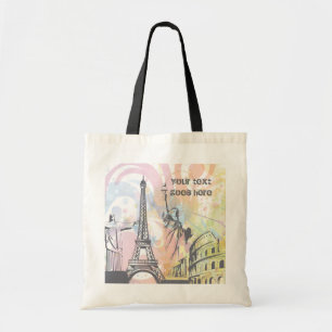Bolsa Tote Monumentos da sacola do costume do mundo