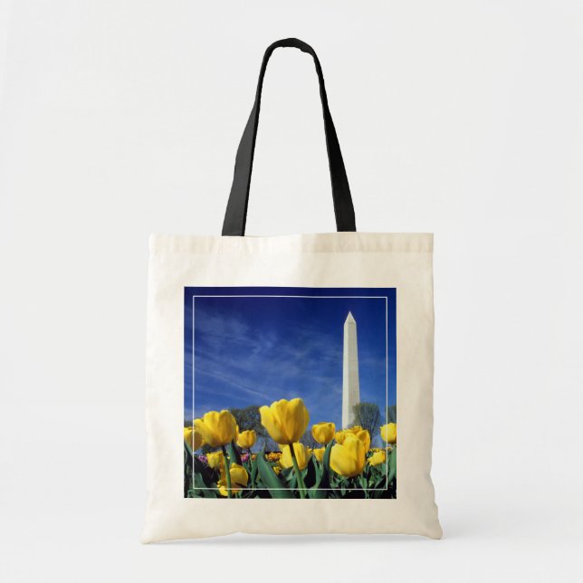 Bolsa Tote Monumentos | Monumento a Washington em Primavera (Frente)