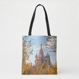 Bolsa Tote Monumentos   Ruas. Catedral de Basil em Moscou