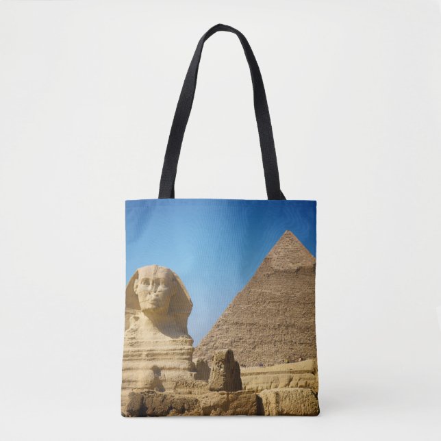 Bolsa Tote Monuments | Sphinx & Pyramid of Egypt (Frente)