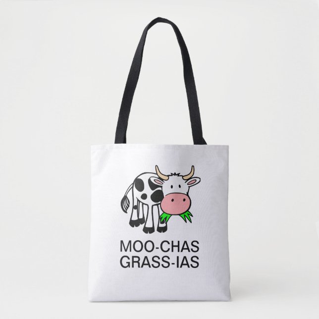 Bolsa Tote Moo-chas Grass-ias (Muchas Gracias) (Frente)