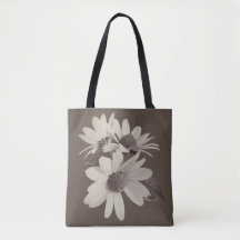Moody Brown Daisy Custom Monogram Chince Style