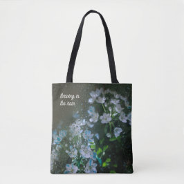Bolsa Tote Moody Floral Rain (customizable text)