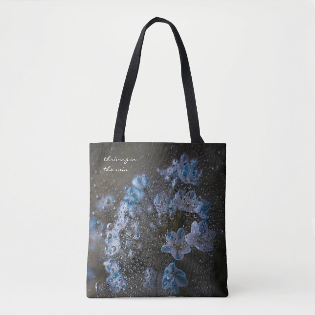 Bolsa Tote Moody Floral "Thriving in the Rain" (customizable) (Frente)