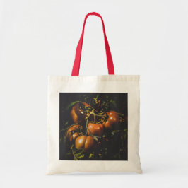 Bolsa Tote Moody Tomato Rustic Farm Market Dark Botanical