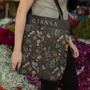 Bolsa Tote Moody Winter Botanical Personalizado