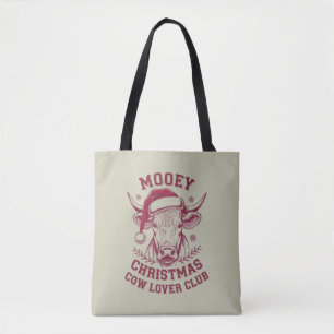 Bolsa Tote Mooey Christmas Western Cow Lover Club Xmas Season