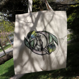 Bolsa Tote Moon Cat Fllower Luna Cats Moon Floral Cat