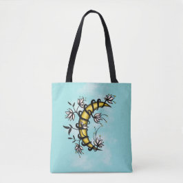 Bolsa Tote Moon Floral Tattoo Art Boho