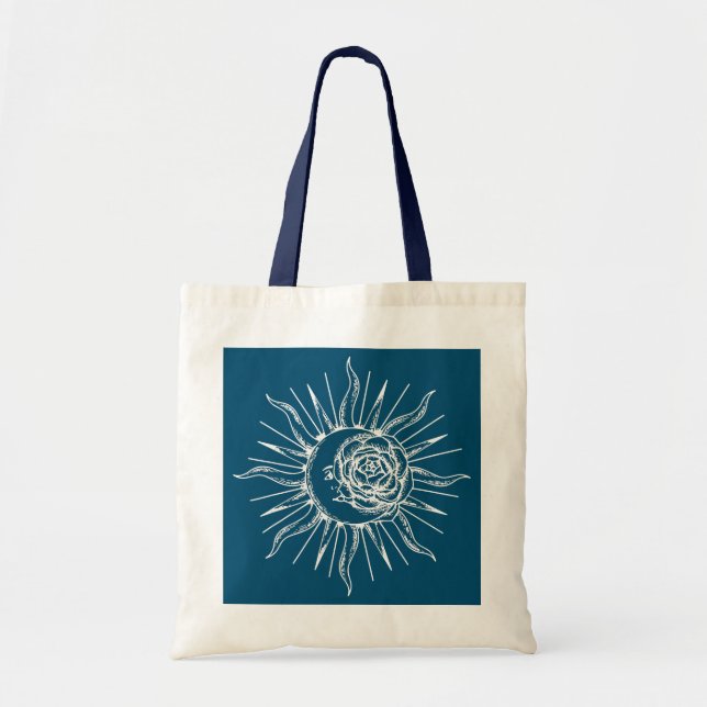 Bolsa Tote Moon Sun Flower (Frente)