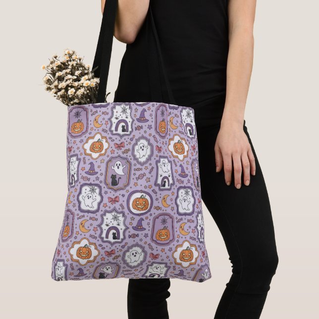 Bolsa Tote Moonlit Mishead Halloween (Close Up)