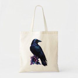Bolsa Tote Moonlit Raven | Suite de Noiva Floral Gótica.