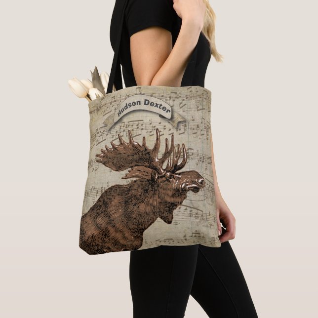 Bolsa Tote Moose Musical de Animais Florestais (Close Up)