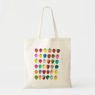Bolsa Tote Morango doce doce fruta doce aquarela