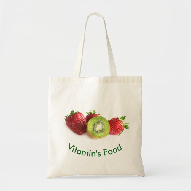 Bolsa Tote Morango e kiwi (Frente)