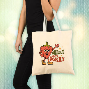 Bolsa Tote Morango Sarcástico Desculpe Não Desculpe