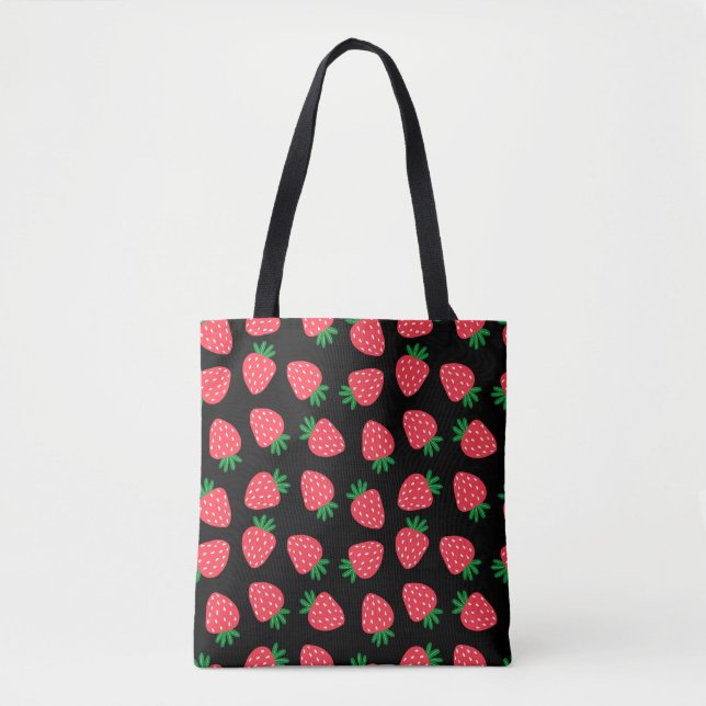 Bolsa Tote morango vermelho  (Frente)
