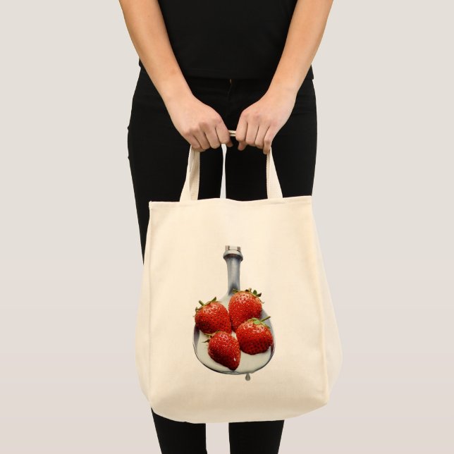 Bolsa Tote Morangos e Creme (Frente (produto))