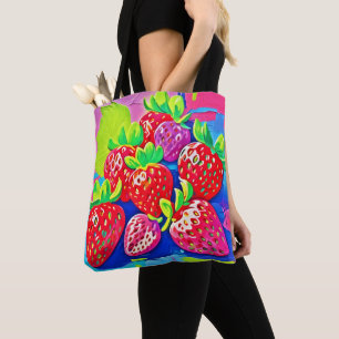 Bolsa Tote Morangos Pop Art