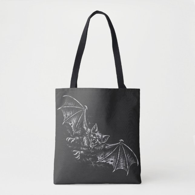 Bolsa Tote Morcego Arremessador - por BurnsInHell (Frente)