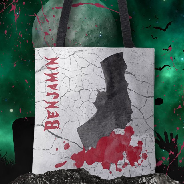 Bolsa Tote Morcego de Vampiro Gótico Halloween (Gothic Vampire Bat Halloween Tote Bag ©Susanne Sachers - Sunny Mind 👻)