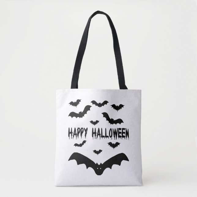 Bolsa Tote Morcegos de Halloween (Frente)
