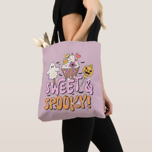 Bolsa Tote Morcegos Fantasmas Doces e Assustadores Abóbora Ha