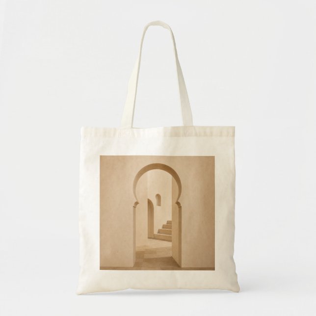 Bolsa Tote Moroccan Arch Tote Bag | Minimalist Riad Inspired  (Frente)