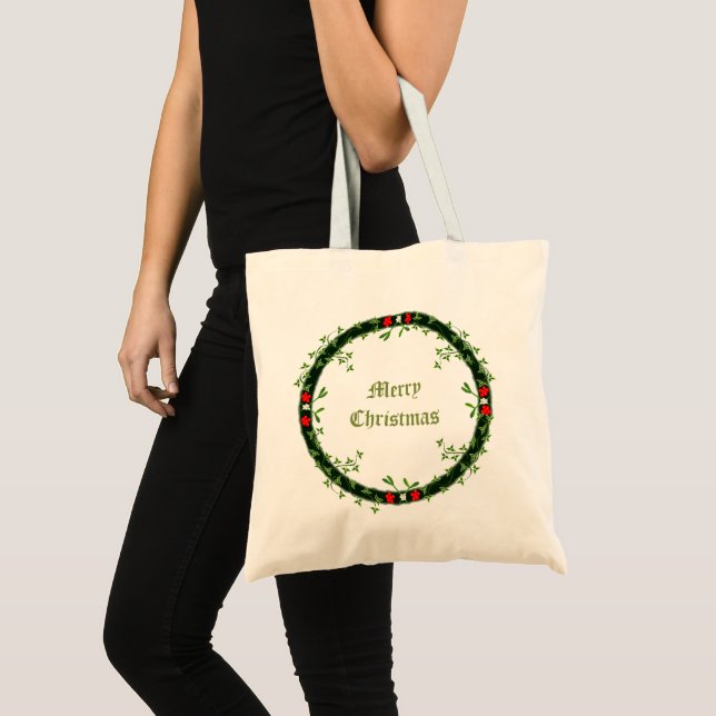 Bolsa Tote Morte de Natal Gótica Personalizada (Frente (produto))