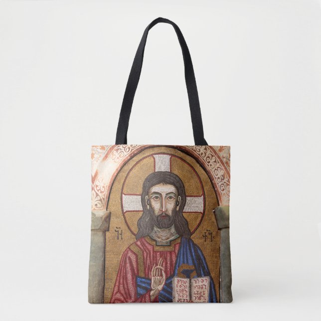 Bolsa Tote Mosaico Antigo de Jesus (Frente)