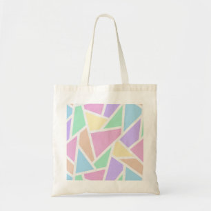 Bolsa Tote Mosaico arco-íris de pastel