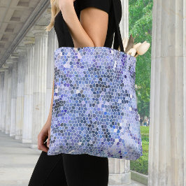 Bolsa Tote Mosaico azul-gelo elegante