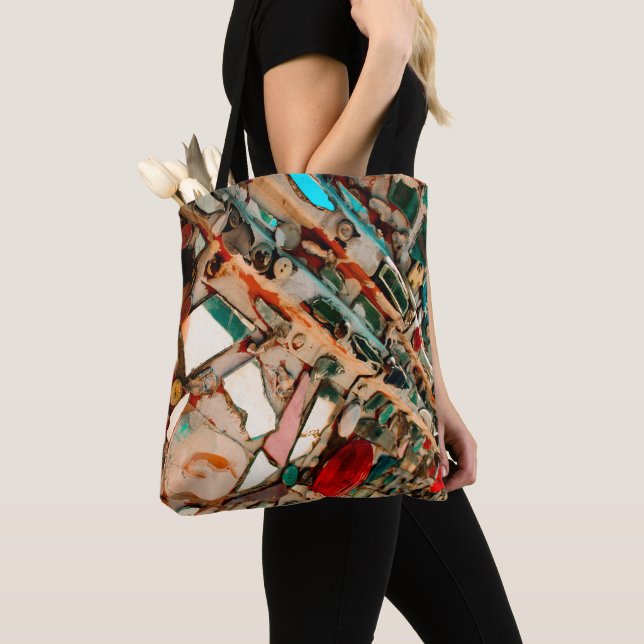 Bolsa Tote Mosaico Colorido (Close Up)