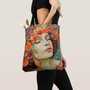 Bolsa Tote Mosaico da Coroa da Mulher