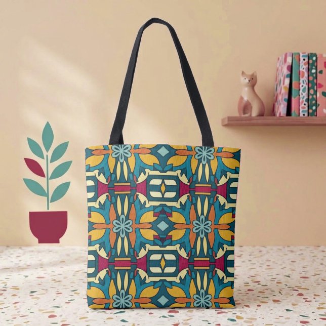 Bolsa Tote Mosaico de Batik (Criador carregado)
