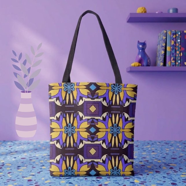 Bolsa Tote Mosaico de Batik (Criador carregado)