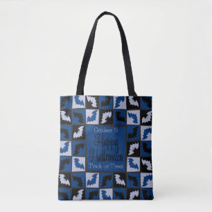 Bolsa Tote Mosaico de morcego de Halloween