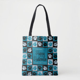 Bolsa Tote Mosaico fantasma do Halloween