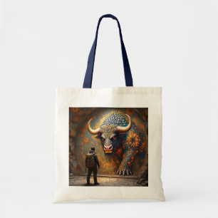 Bolsa Tote Mosaico Fantasy Cute Mythic Bull