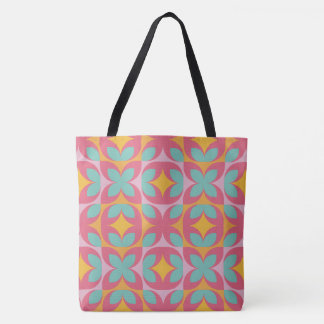 Bolsa Tote Mosaico Floral Retro