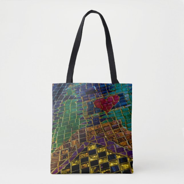 Bolsa Tote Mosaico vermelho (Frente)