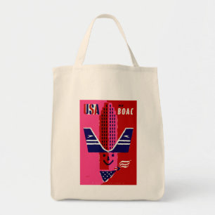 Bolsa Tote Mosca BOAC do ~ dos EUA