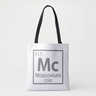 Bolsa Tote Moscou - Mesa periódica russa da ciência