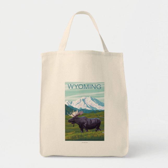 Bolsa Tote Mose com MountainWyoming (Frente)