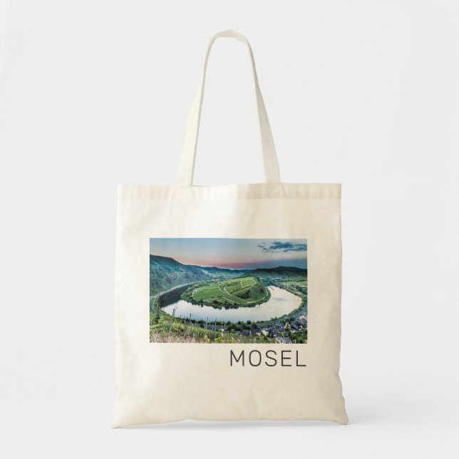 Bolsa Tote Moselle Calmont Loop Bremm Sunset River Souvenir (Frente)