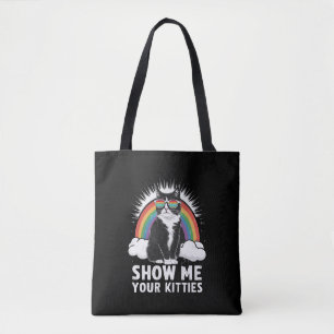 Bolsa Tote Mostre Meus Gatinhos Divertido Orgulho Gay Lésbica