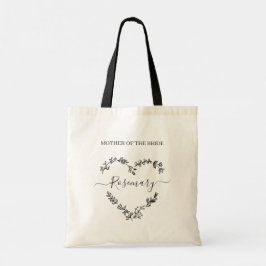 Bolsa Tote Mother of the Bride Floral Wildflowers Heart